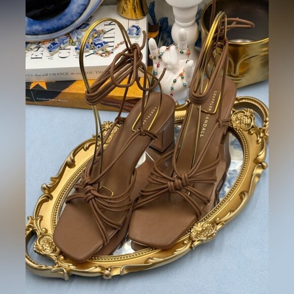 🆕 LOEFFLER RANDALL 🧿 NWOT Ryder Leather Knotted Sandals, Chocolate Brown, Sz 7 - Picture 12 of 16